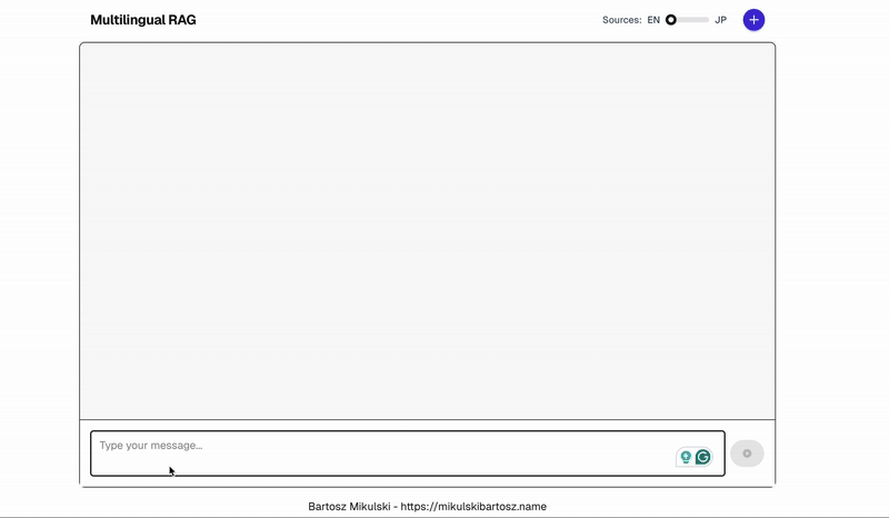The RAG chatbot with language selection